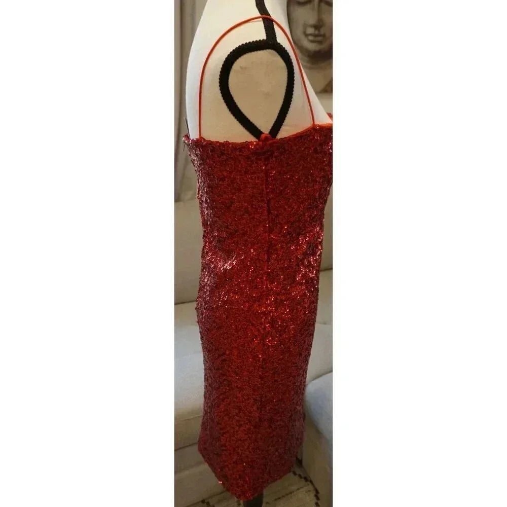 NWT Fashion Nova RED "My Valentine" Christmas/ NYE/ Holiday Sequin Mini Dress, S - Picture 6 of 12